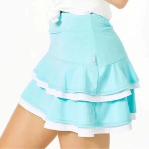 Lilly Pulitzer luxletic ZELA skort XL Aqua blue like new